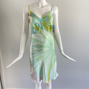 Claire Pettibone multi color silk dress